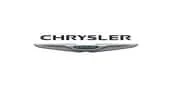 The image shows the Chrysler logo, featuring the word CHRYSLER in bold, black uppercase letters above a silver, stylized wing emblem.