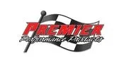 Logo for Premier Performance Products featuring stylized red text over a black and white checkered racing flag.