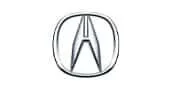 Acura logo: A stylized, silver â€œAâ€ resembling a caliper inside an oval, symbolizing precision and quality, on a white background.