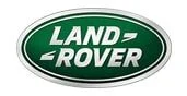 Land Rover logo featuring a green oval with a silver border and the words LAND ROVER in bold white letters, with angled lines on both sides of each word.