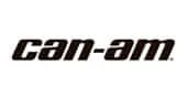 The image shows the Can-Am logo, featuring the brand name can-am in bold, black, italicized lowercase letters on a white background.