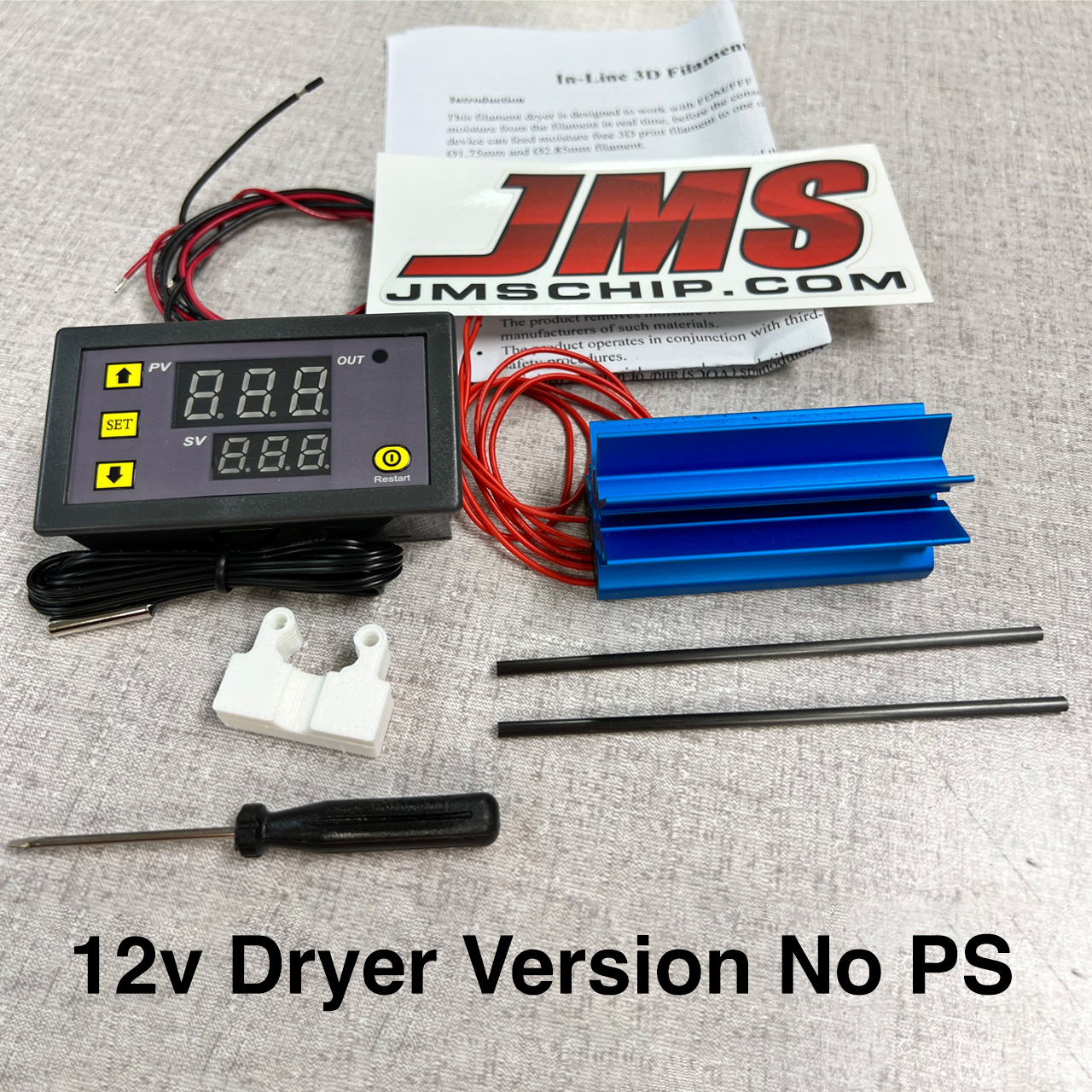 3D Printer Filament Dryer - 12V - Blue - NO Power Supply