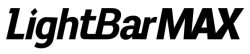 The image displays the text LightBarMAX in bold, black font on a white background. The word MAX is in all capital letters and slightly larger than LightBar.